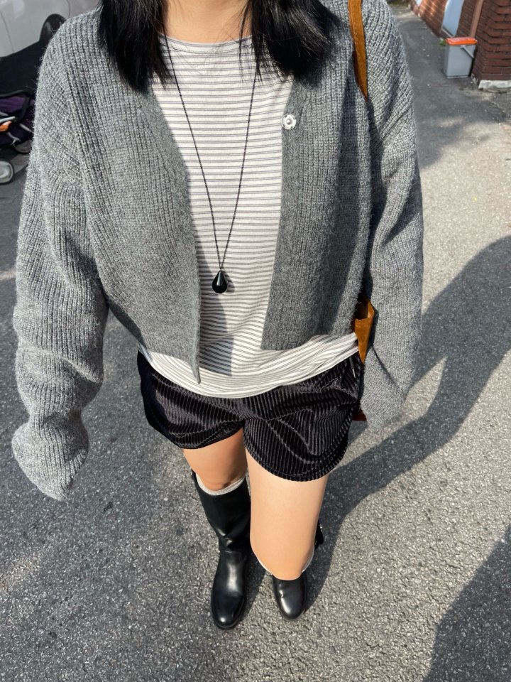 The Fine.b - Korean Women Fashion - #momslook - One Button Knit Cardigan