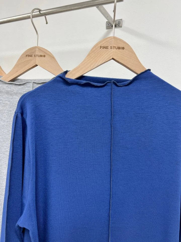 The Fine.b - Korean Women Fashion - #momslook - Fleece Wave Half Turtleneck Tee - 2