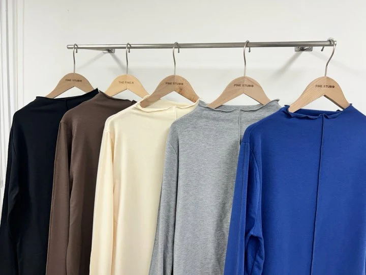 The Fine.b - Korean Women Fashion - #womensfashion - Fleece Wave Half Turtleneck Tee - 4