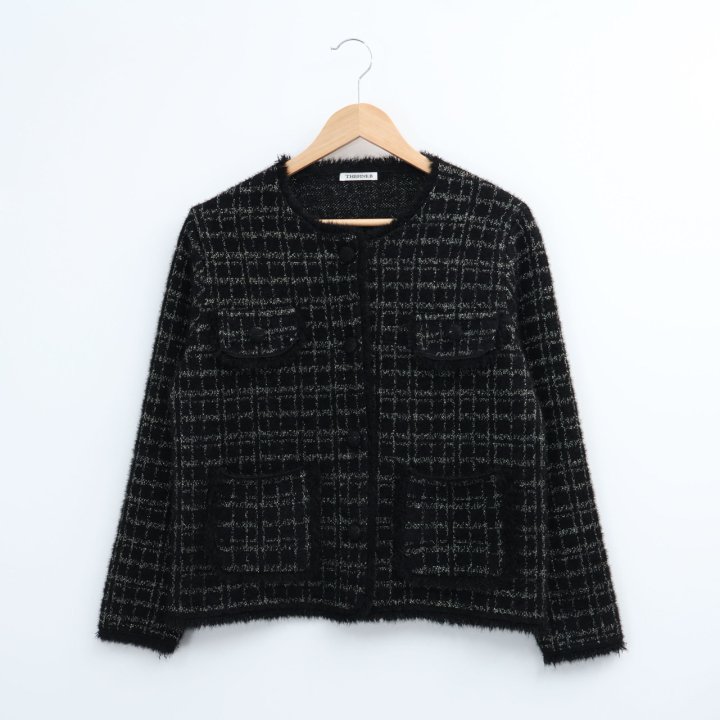 The Fine.b - Korean Women Fashion - #thelittlethings - Tweed Knit Jacket