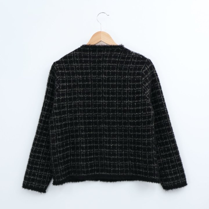 The Fine.b - Korean Women Fashion - #womensfashion - Tweed Knit Jacket - 5