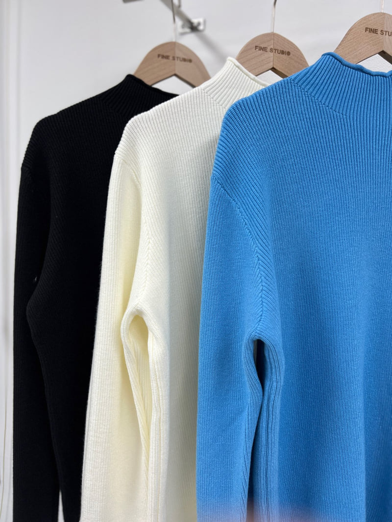 The Fine.b - Korean Women Fashion - #womensfashion - Firm Knit Turtleneck Tee