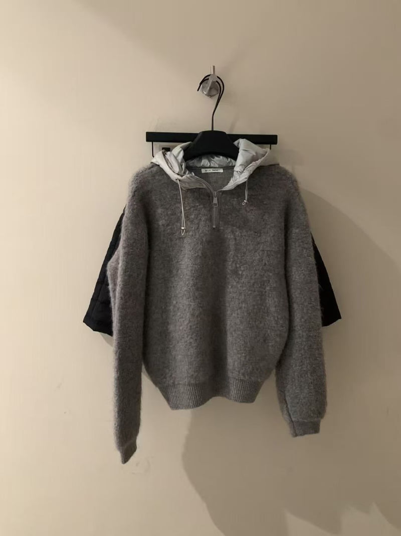 There By - Korean Women Fashion - #momslook - Another Hood Knit - 3