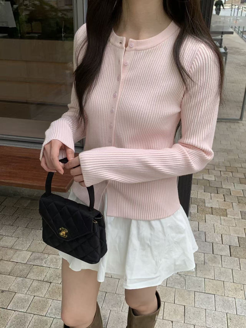 There By - Korean Women Fashion - #momslook - Slim Ribbed Knit - 8
