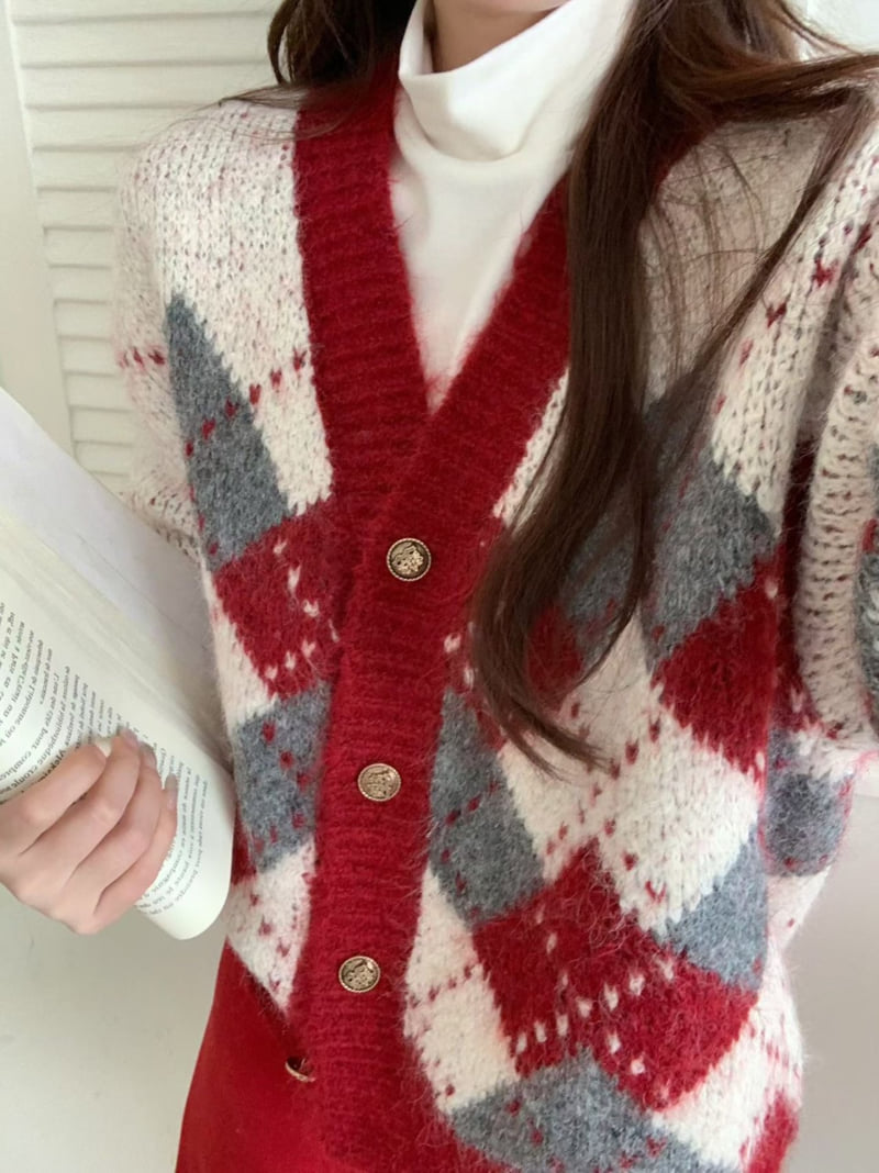 There By - Korean Women Fashion - #romanticstyle - Jay Argyle Cardigan - 7