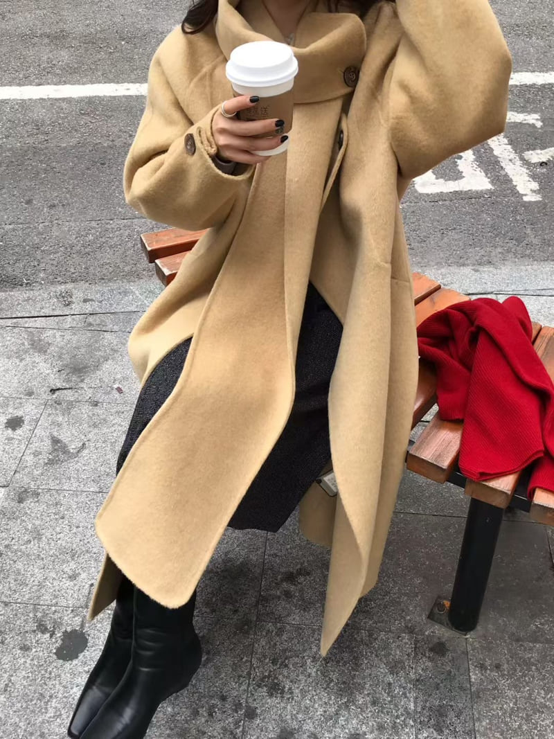 There By - Korean Women Fashion - #thatsdarling - Looming Handmade Coat - 2