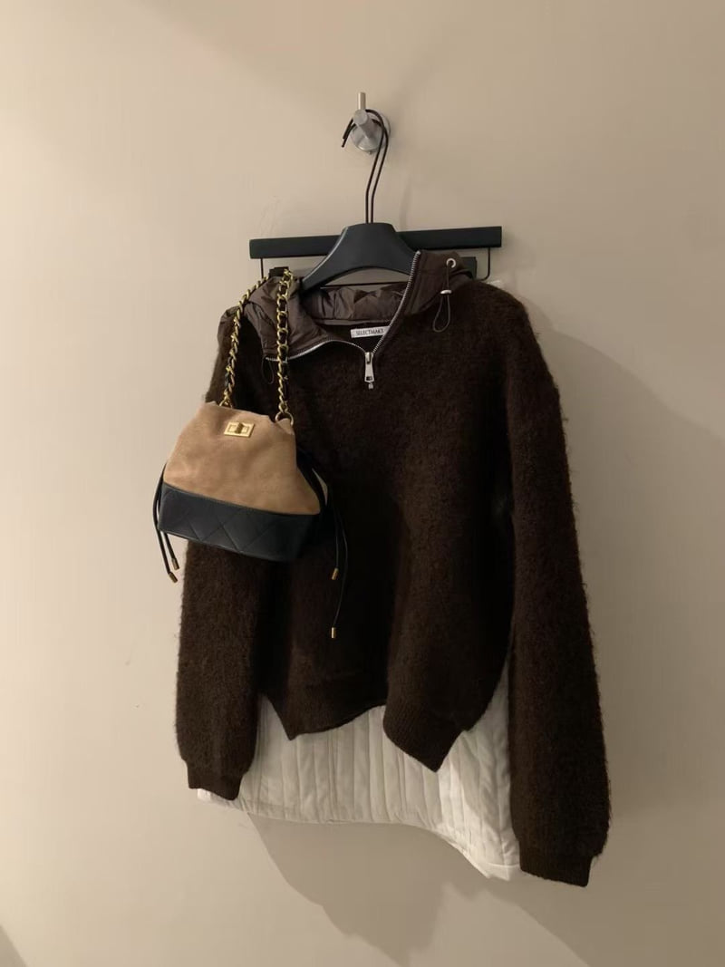 There By - Korean Women Fashion - #thelittlethings - Another Hood Knit - 2