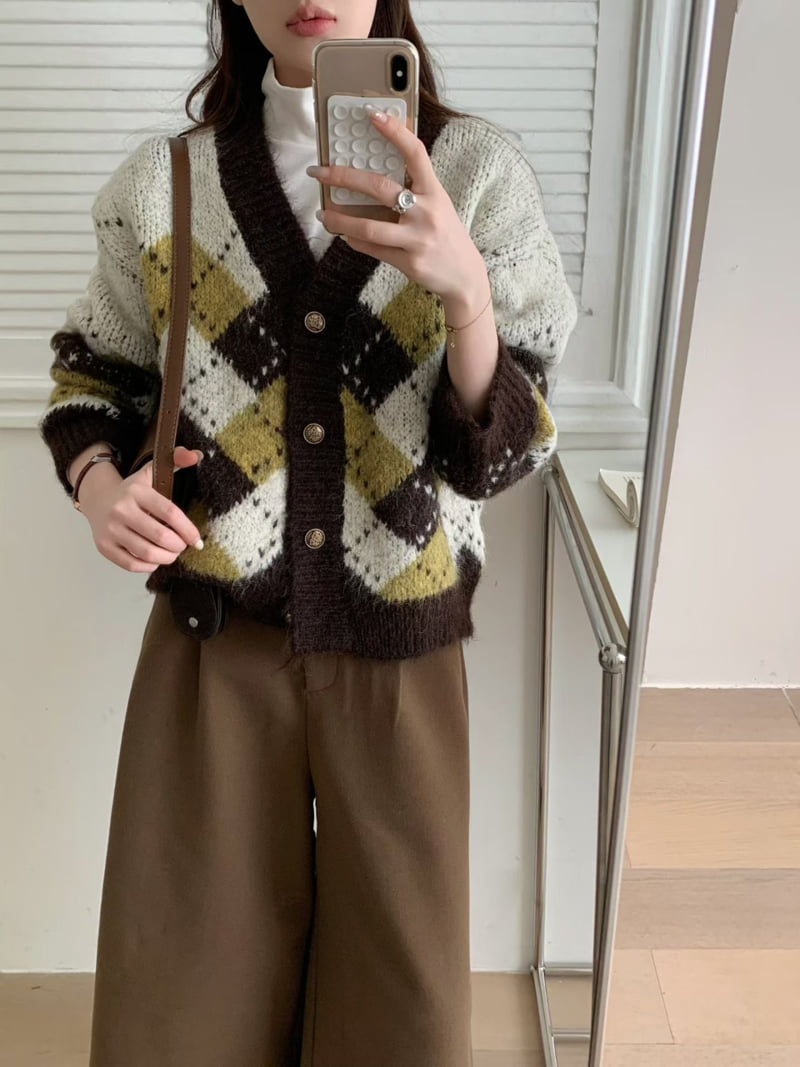 There By - Korean Women Fashion - #vintageinspired - Jay Argyle Cardigan - 4
