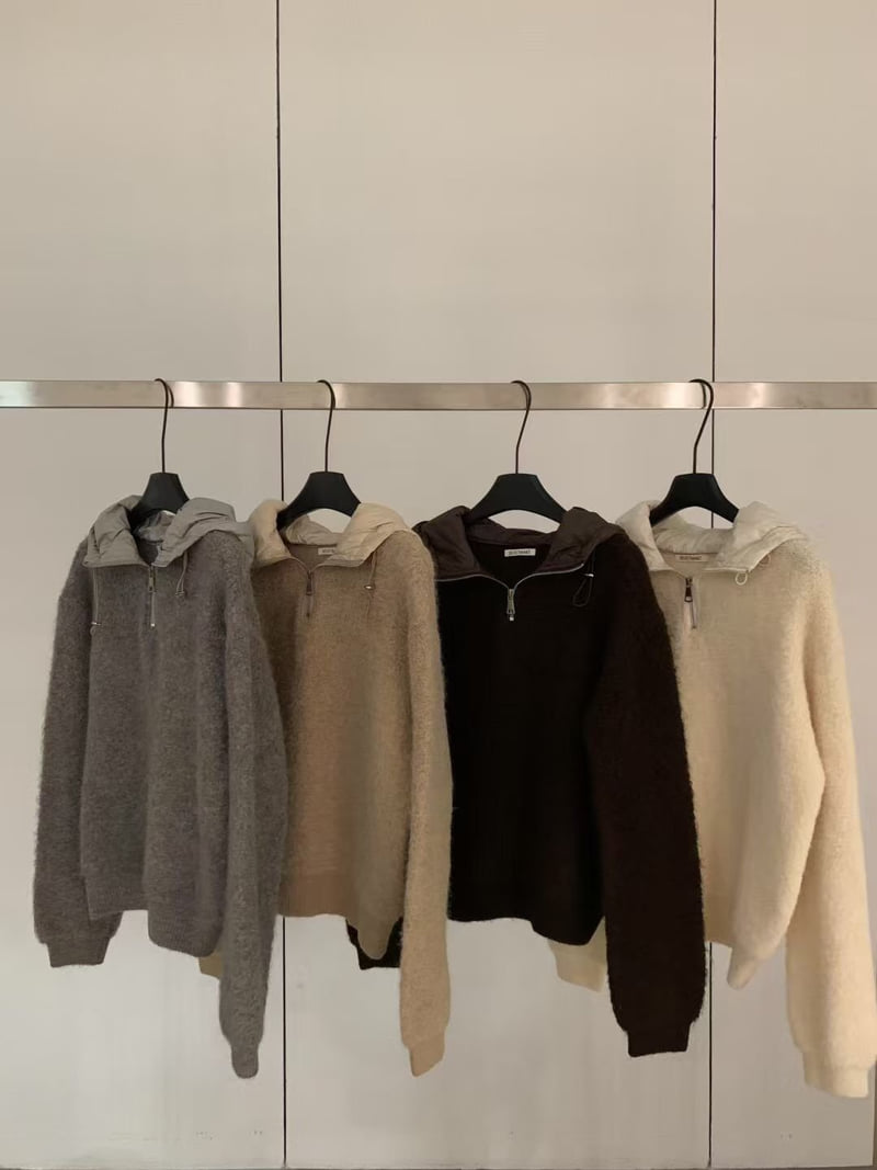 There By - Korean Women Fashion - #momslook - Another Hood Knit - 4