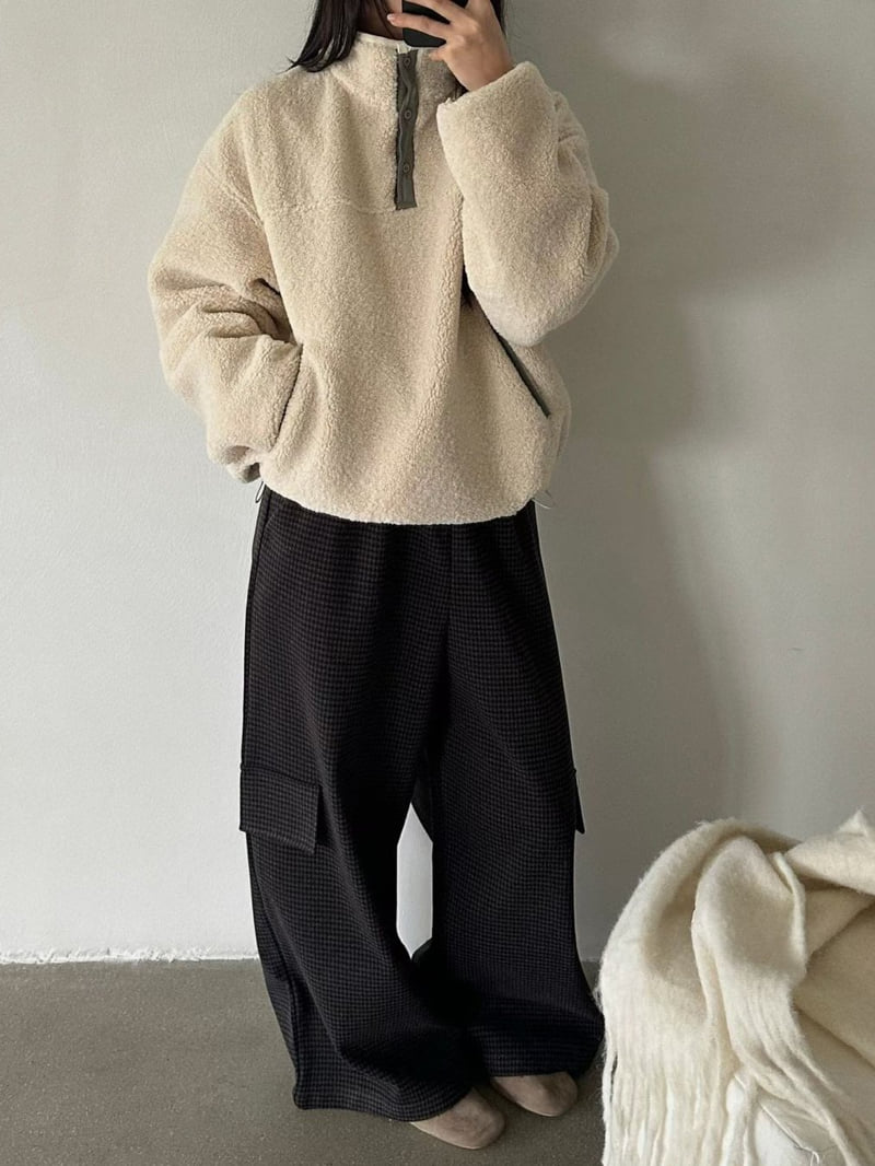 There By - Korean Women Fashion - #momslook - Len Fleece Half-Zip - 4