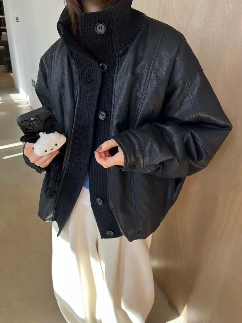 There By - Korean Women Fashion - #momslook - Roni Duck Down Padded Jumper - 4