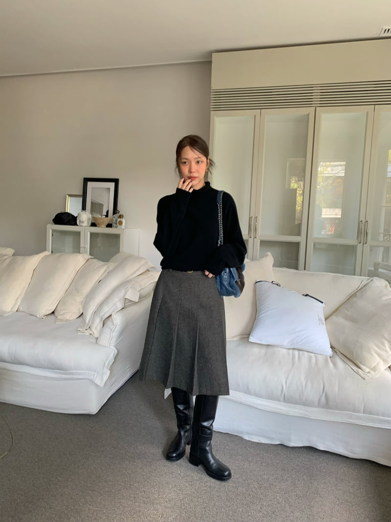 Understanding - Korean Women Fashion - #momslook - Holga Two Way Turtleneck Knit - 2