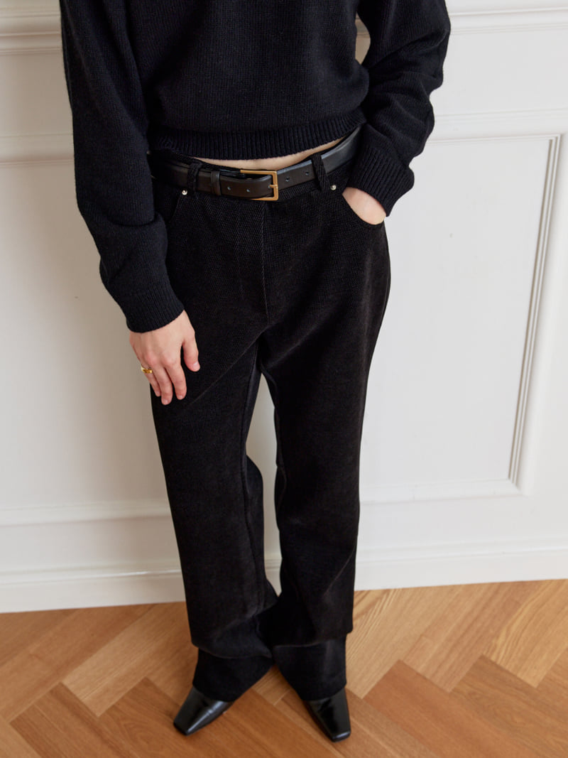 Understanding - Korean Women Fashion - #momslook - Twill Velvet Pants - 10