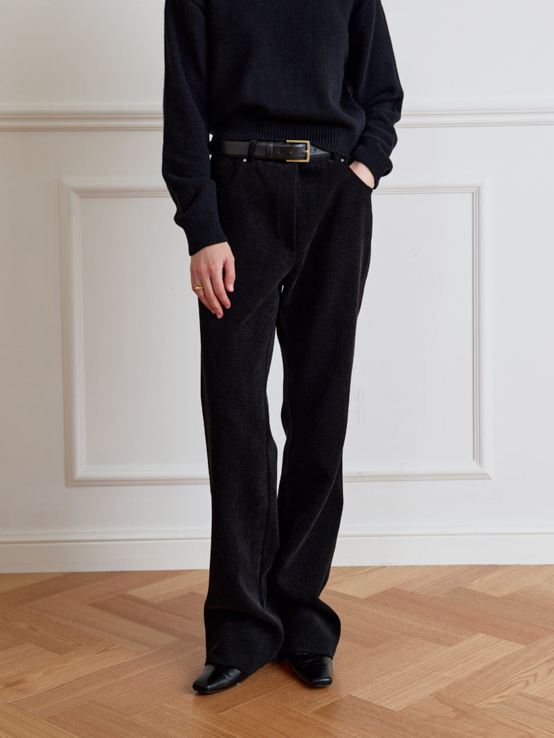 Understanding - Korean Women Fashion - #momslook - Twill Velvet Pants - 9