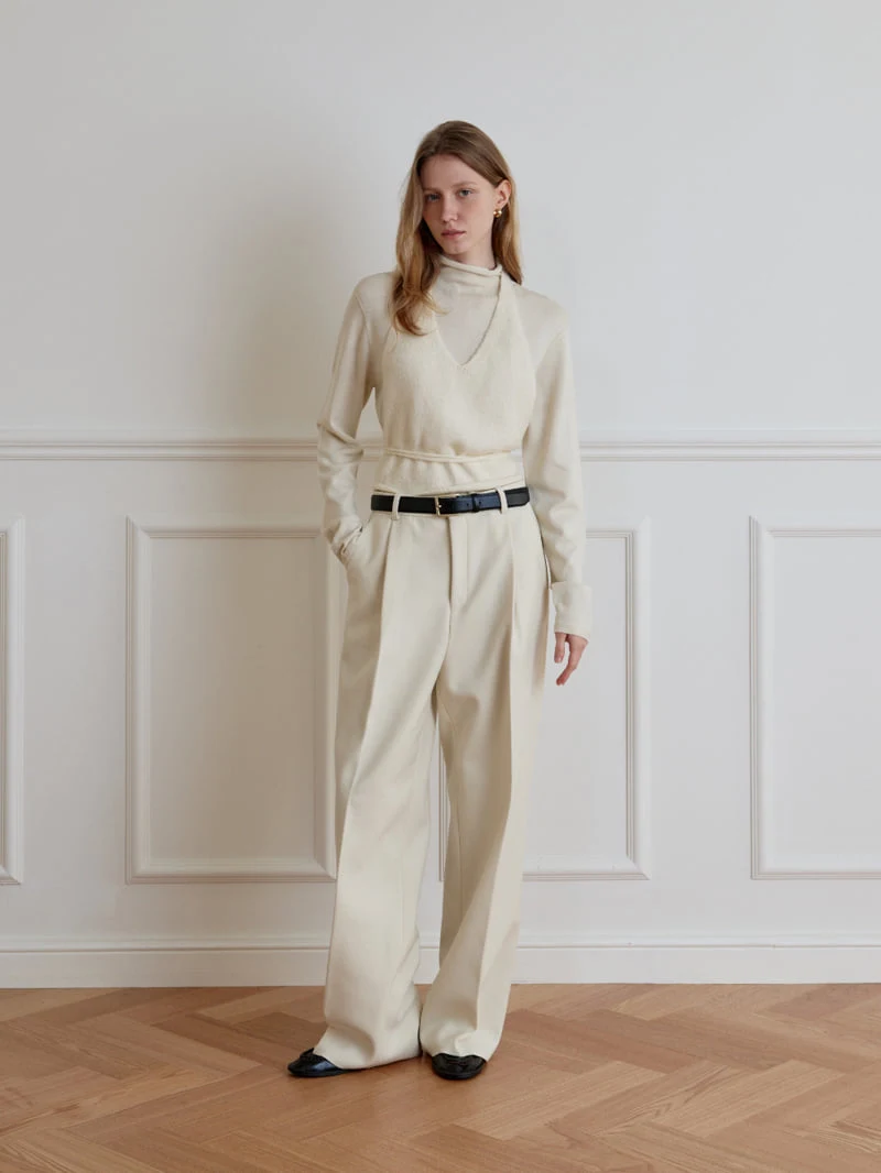 Understanding - Korean Women Fashion - #momslook - Snow One Tuck Pants - 8
