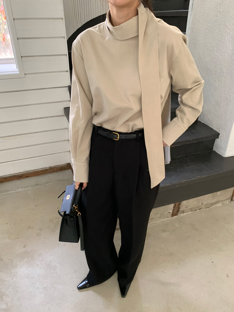 Understanding - Korean Women Fashion - #momslook - Winter Tie Blouse - 6