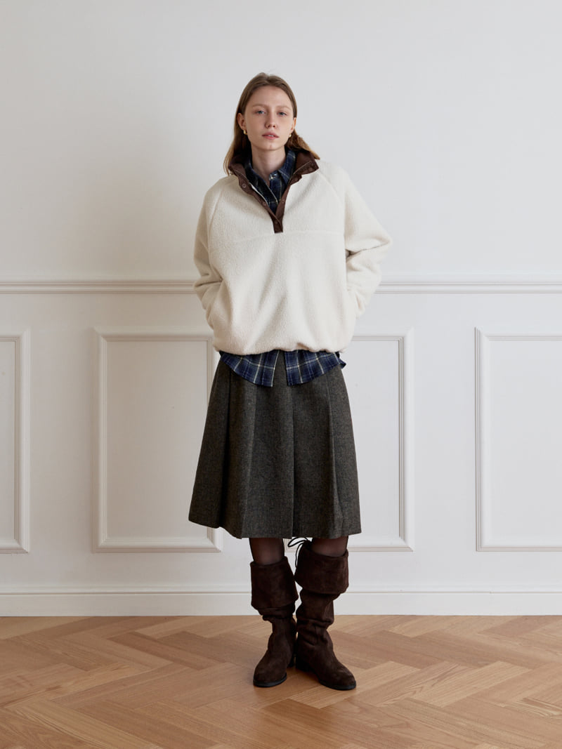 Understanding - Korean Women Fashion - #momslook - Wool Pleated Skirt - 5