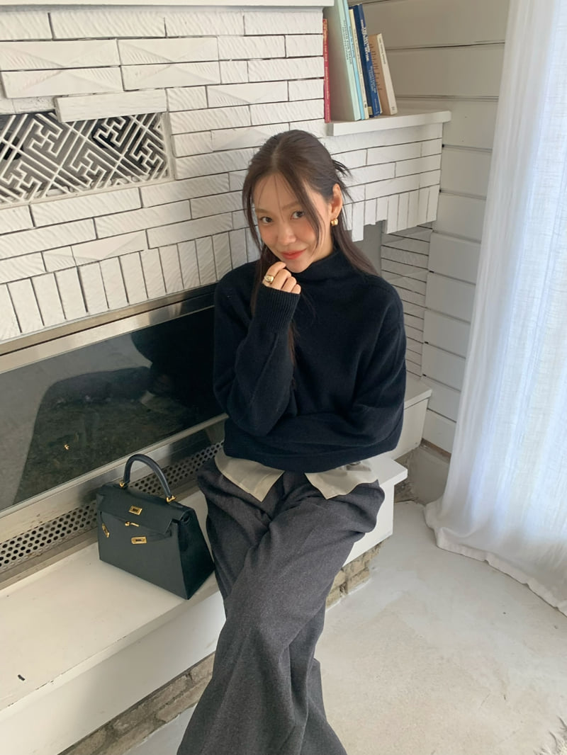 Understanding - Korean Women Fashion - #womensfashion - Holga Two Way Turtleneck Knit - 5