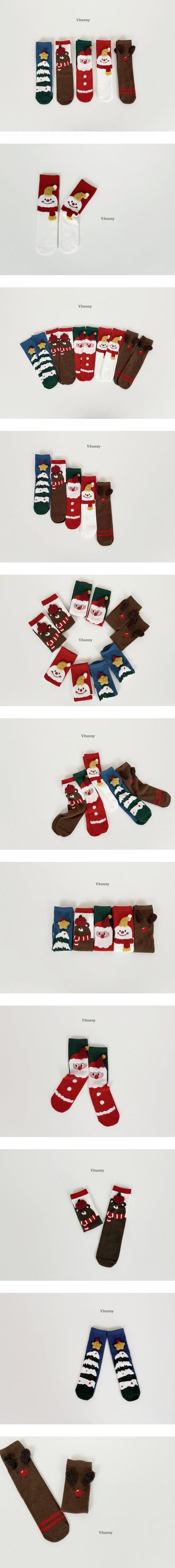 V Bunny - Korean Children Fashion - #minifashionista - Christmas Sock Set