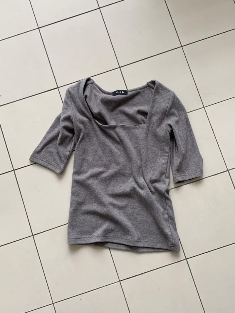 Vive L - Korean Women Fashion - #momslook - Ann Square Tee - 3