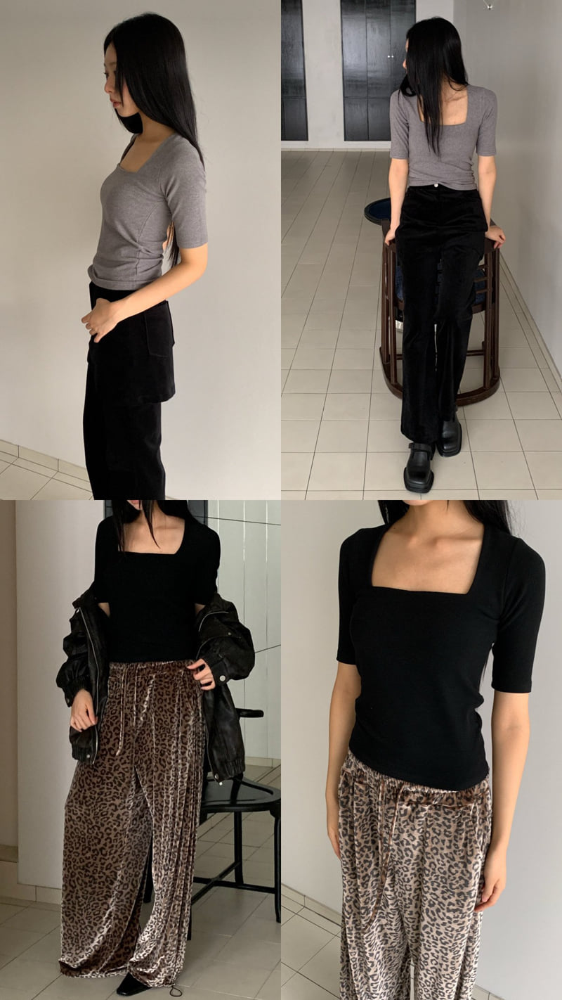 Vive L - Korean Women Fashion - #momslook - Ann Square Tee - 5