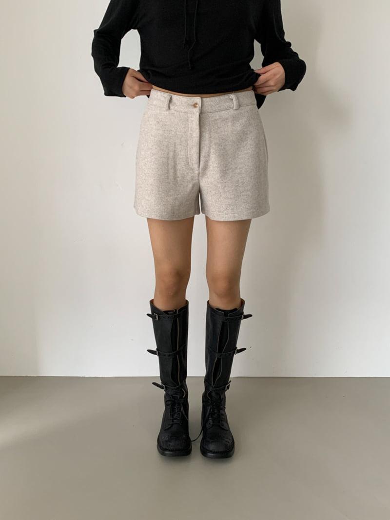 Vive L - Korean Women Fashion - #momslook - Wool Basic Shorts - 8
