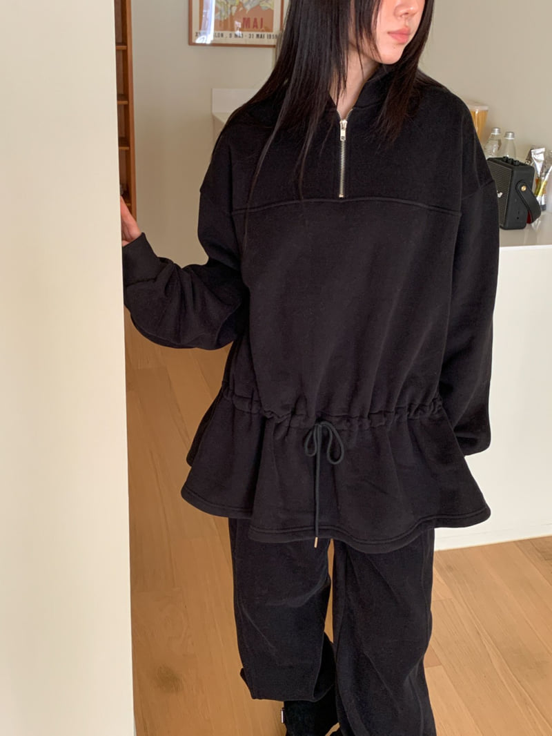 Vive L - Korean Women Fashion - #momslook - Peplum Sweatshirt - 5