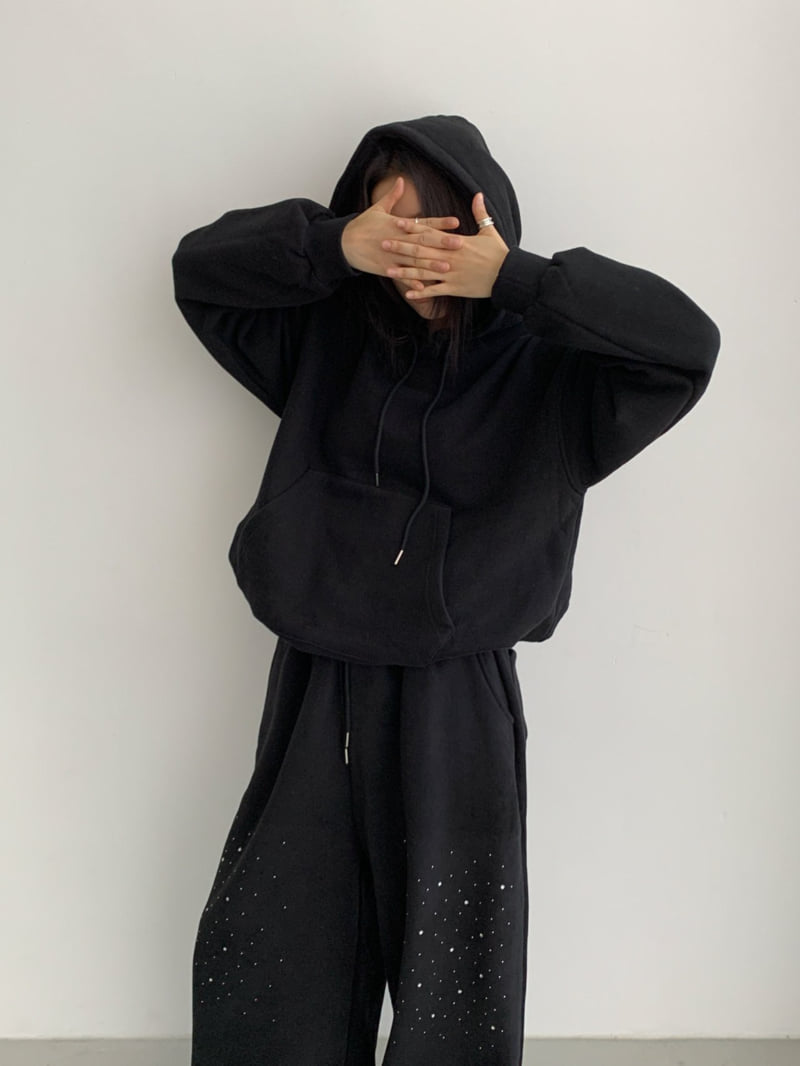 Vive L - Korean Women Fashion - #pursuepretty - Balloon Double Fleece Hoodie - 10