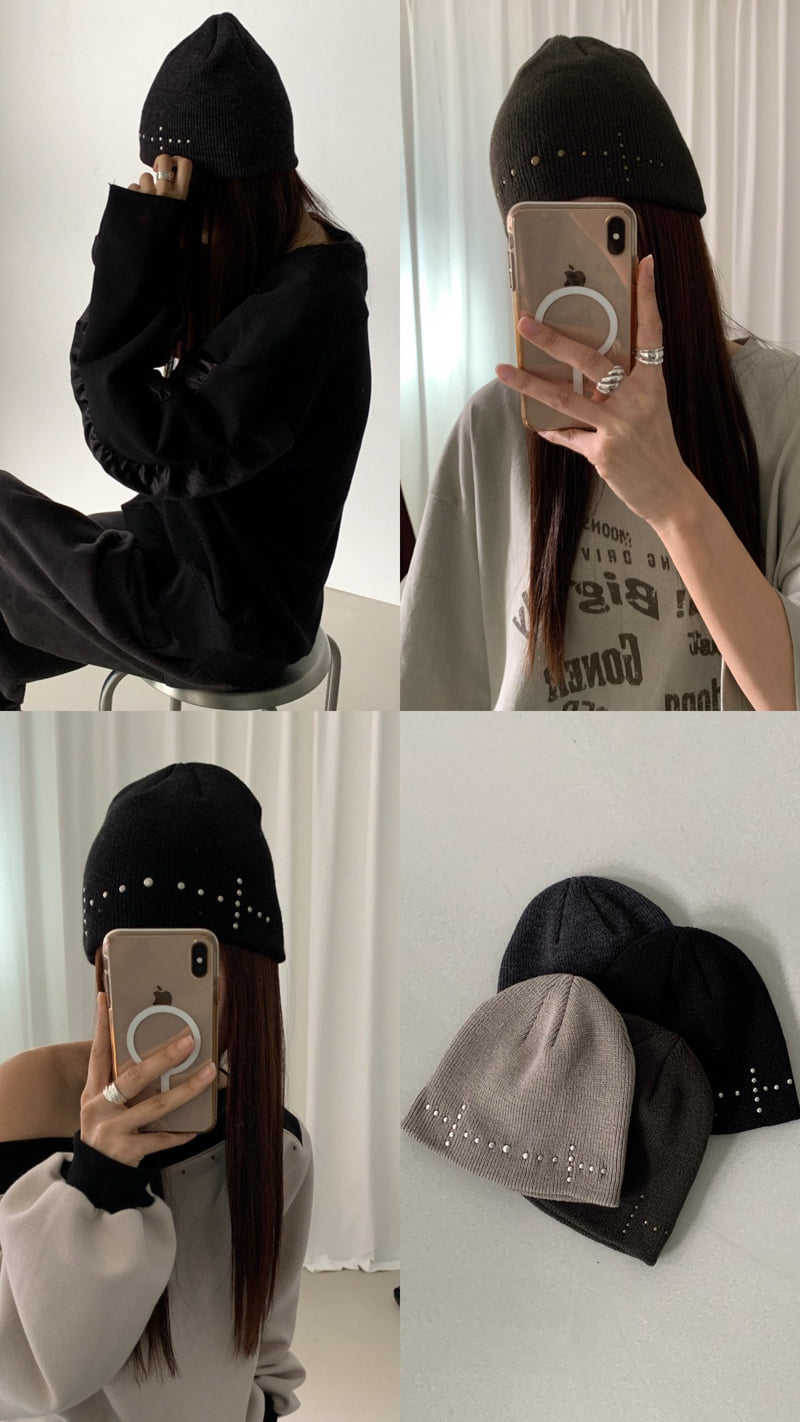 Vive L - Korean Women Fashion - #pursuepretty - Stud Beanie - 3