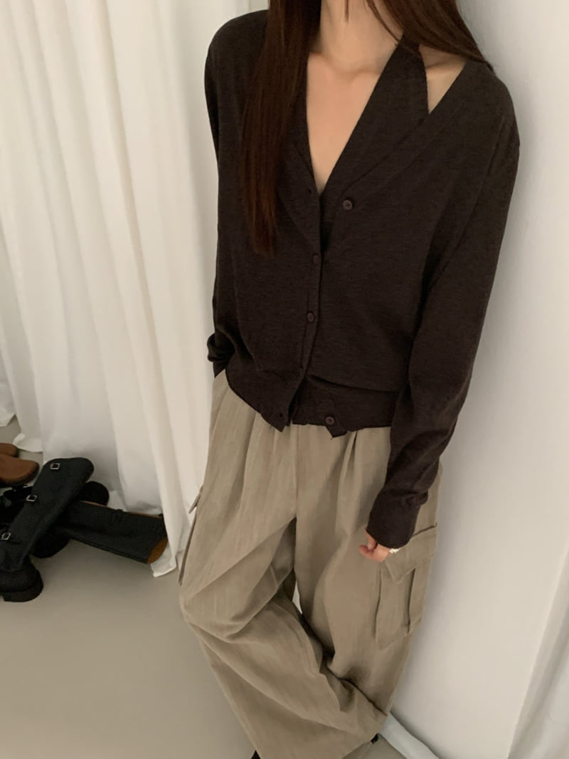 Vive L - Korean Women Fashion - #thatsdarling - Halter Cardigan Set - 8