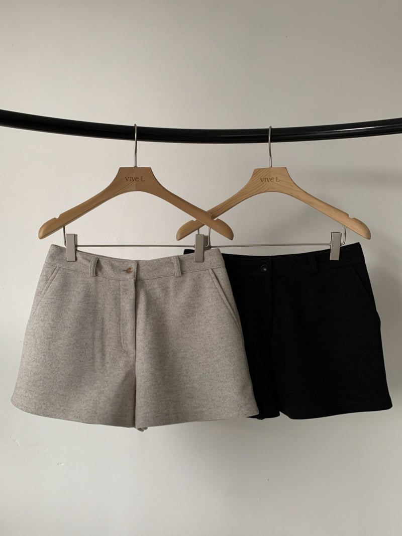 Vive L - Korean Women Fashion - #womensfashion - Wool Basic Shorts