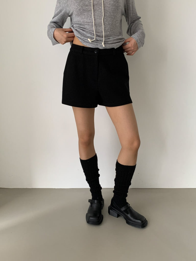 Vive L - Korean Women Fashion - #womensfashion - Wool Basic Shorts - 5