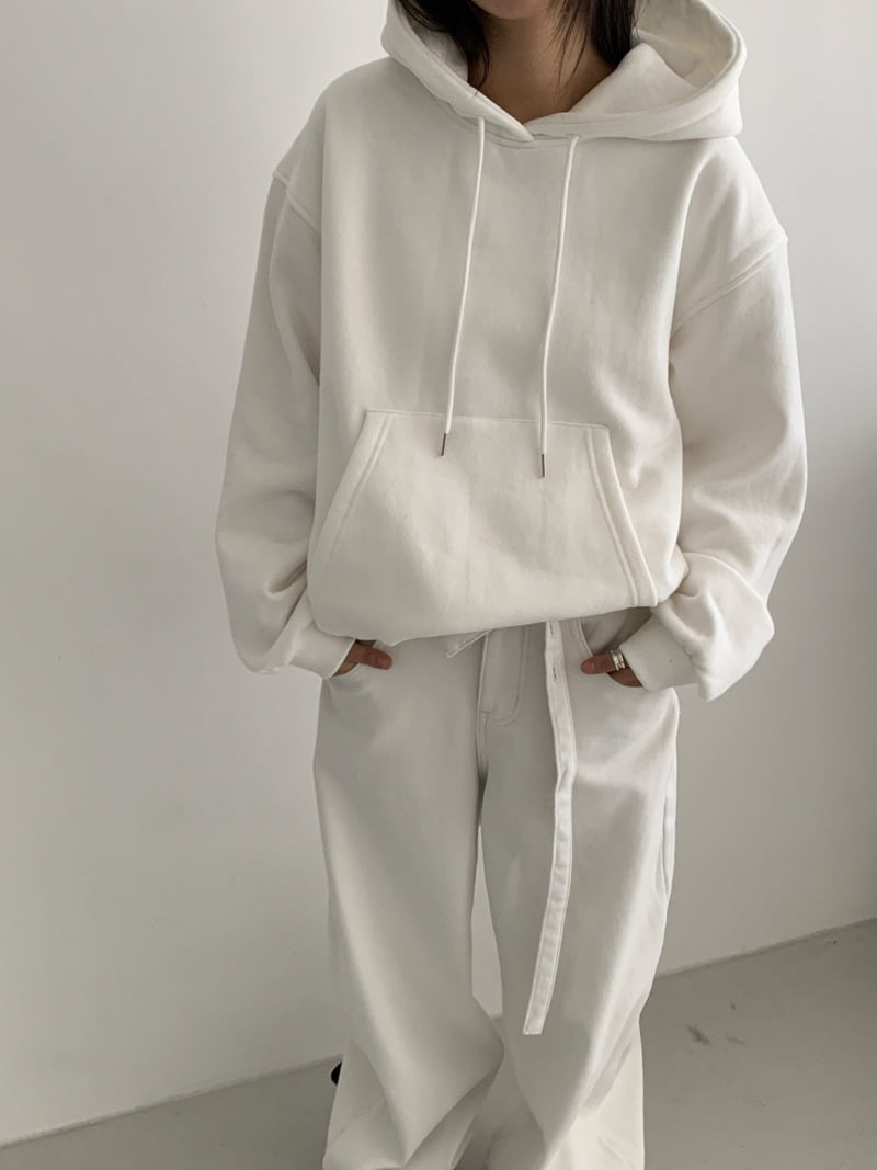 Vive L - Korean Women Fashion - #womensfashion - Balloon Double Fleece Hoodie - 7