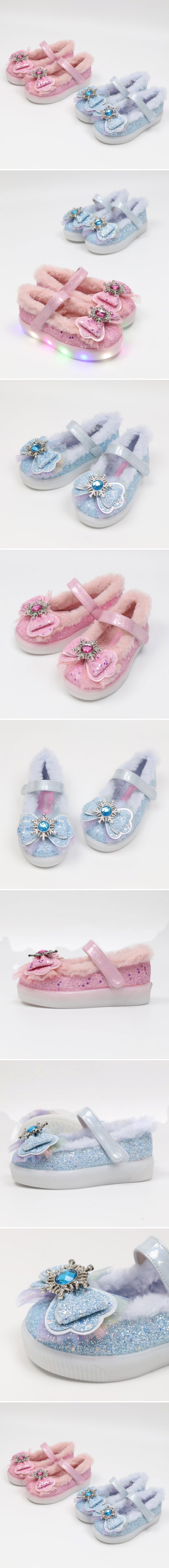 Woori Doori - Korean Children Fashion - #Kfashion4kids - MeriM New Snowflake LED Flats