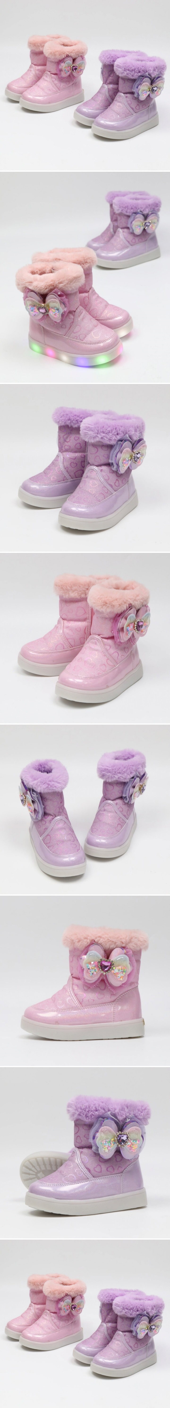 Woori Doori - Korean Children Fashion - #childofig - Happy Girl Little Heart LED Boots
