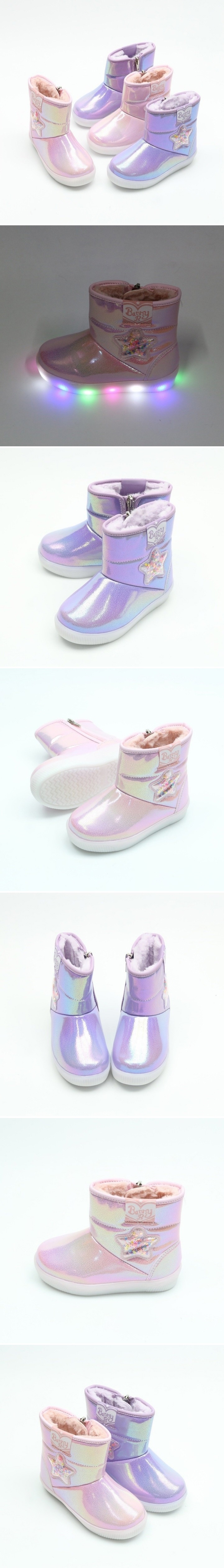 Woori Doori - Korean Children Fashion - #childofig - MeriM Transparent Star Snow LED Boots