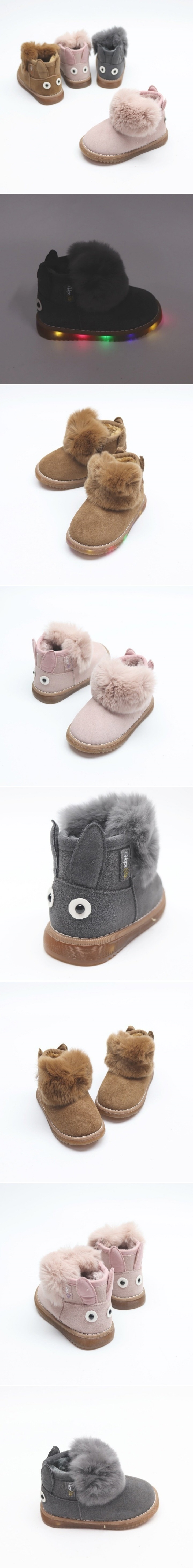 Woori Doori - Korean Children Fashion - #childrensboutique - 317 Rabbit LED Baby Boots