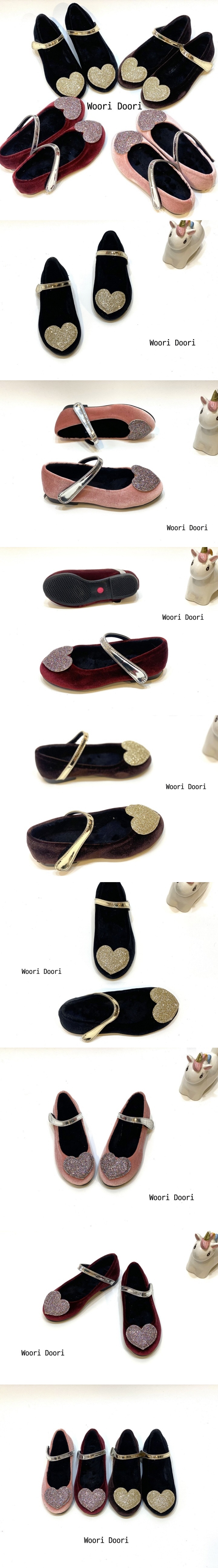Woori Doori - Korean Children Fashion - #fashionkids - Velvet Heart Soft Flat