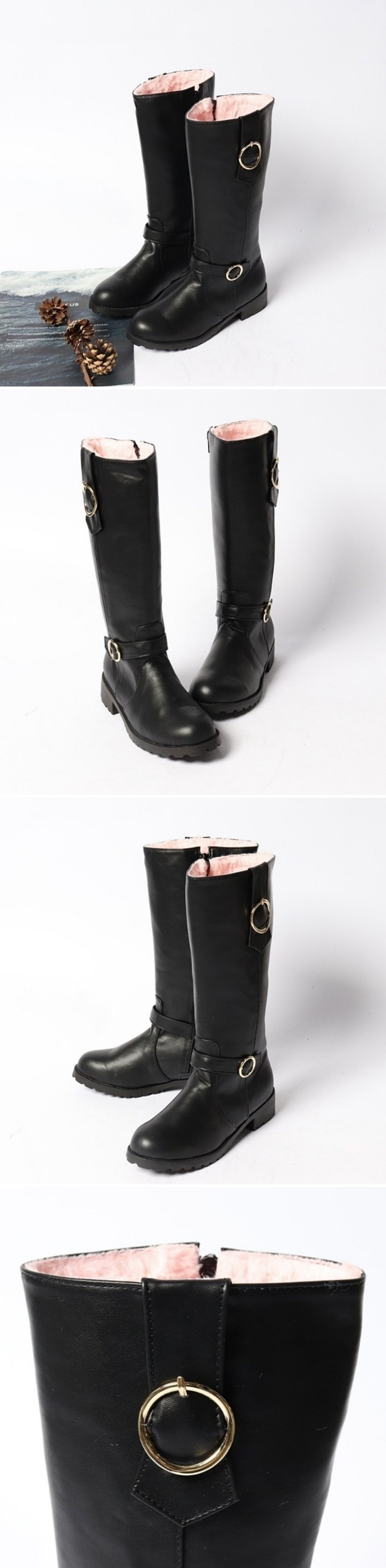 Woori Doori - Korean Children Fashion - #kidsshorts - Two Ring Belt Long Boots