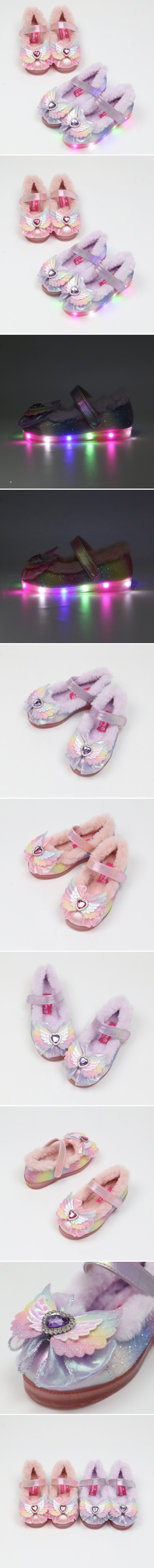 Woori Doori - Korean Children Fashion - #kidsstore - MeriM Double Angel Soft LED Flats