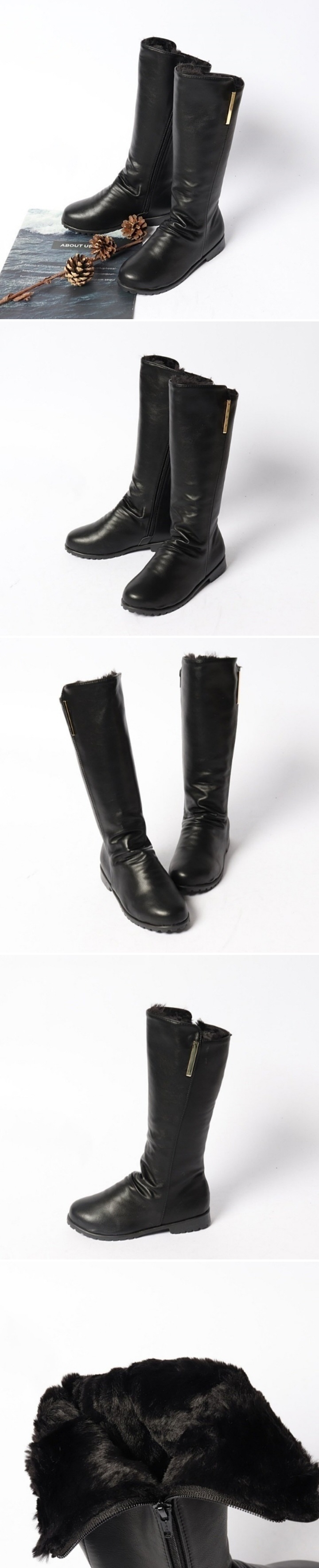 Woori Doori - Korean Children Fashion - #kidzfashiontrend - Golden Shirring Long Boots