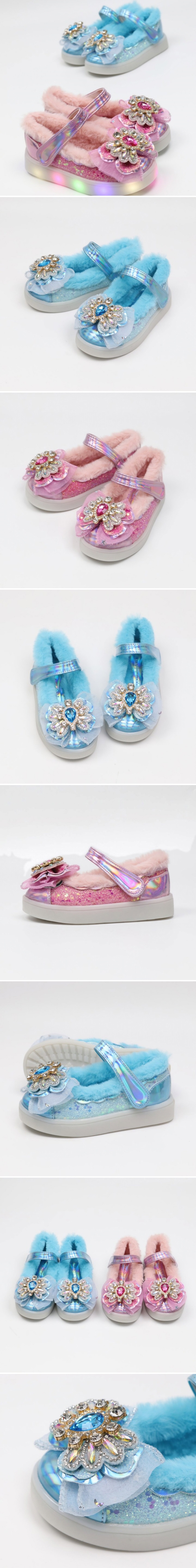 Woori Doori - Korean Children Fashion - #littlefashionista - Happy Girl Ruby Soft LED Flat