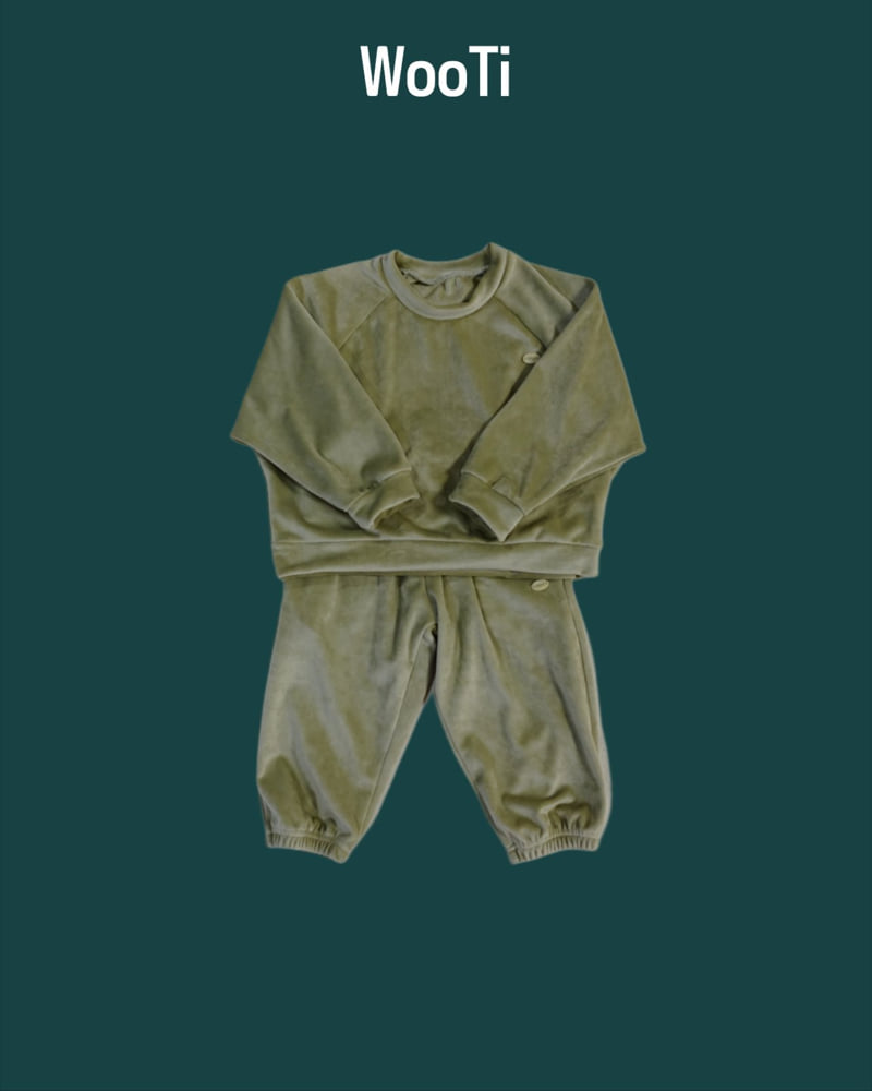 Wooti - Korean Children Fashion - #designkidswear - Velvet Raglan Set - 10