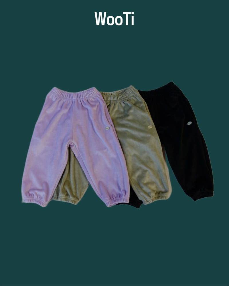Wooti - Korean Children Fashion - #discoveringself - Velvet Jogger Pants - 3