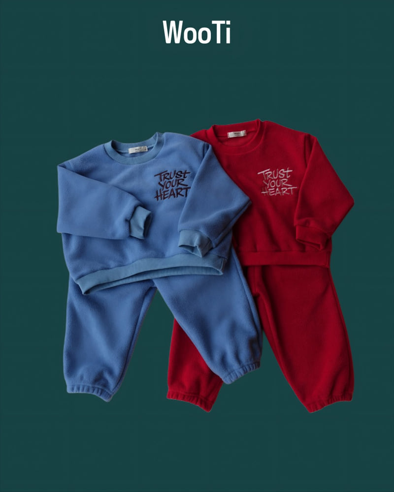 Wooti - Korean Children Fashion - #magicofchildhood - Heart Terry Set