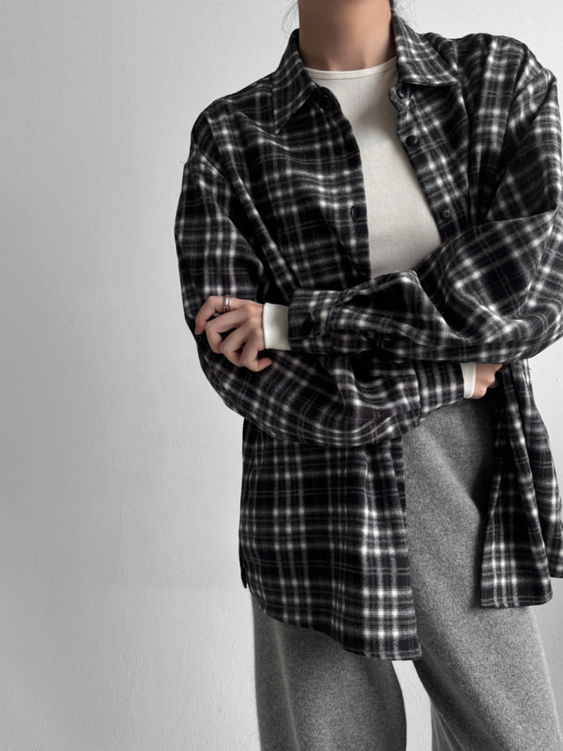 Yikho - Korean Women Fashion - #womensfashion - Arc Daily Check Shirt - 4