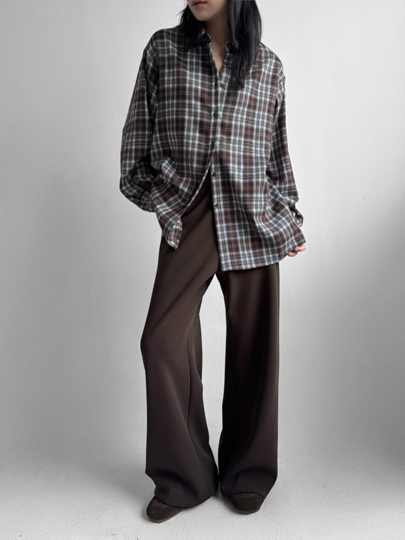 Yikho - Korean Women Fashion - #momslook - Arc Daily Check Shirt - 6