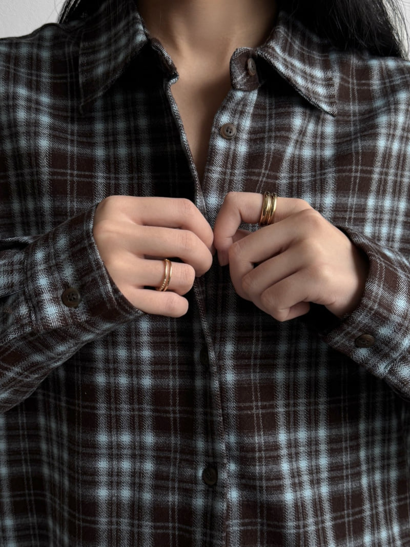 Yikho - Korean Women Fashion - #momslook - Arc Daily Check Shirt - 8