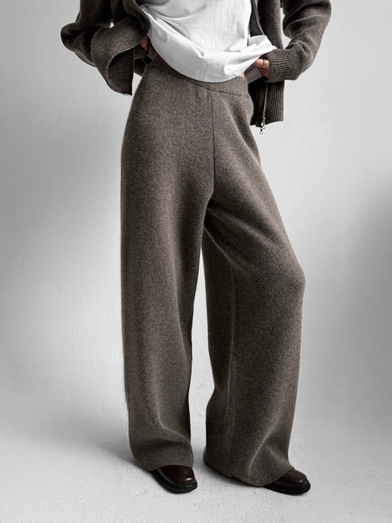Yikho - Korean Women Fashion - #momslook - Mono Knit Banded Pants - 8