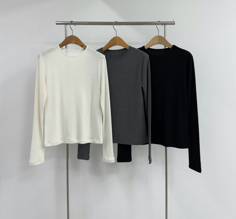 Yikho - Korean Women Fashion - #momslook - Soft Fleece Daily Tee - 10